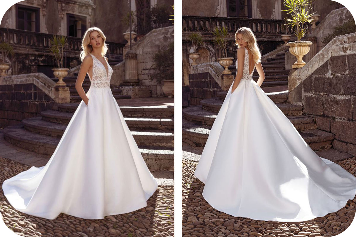 Roux Wedding Dress by Modeca